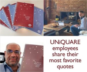 Our new writing pads with the favorite quotes of our employees have arrived!